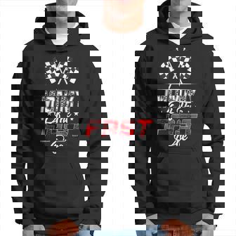 Mommy Of The Fast One First Birthday Racing Car Family Hoodie - Seseable