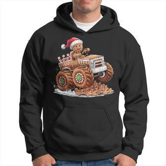 Monster Truck Gingerbread Man Christmas Baking Cookies Hoodie - Thegiftio UK