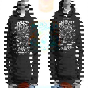 Monster Truck Vintage Dad Of The Birthday Boy Monster Truck Hoodie - Monsterry