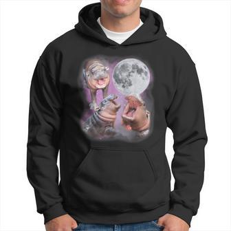 Moo Deng With The Moon Hoodie - Thegiftio UK