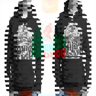 Mountain Dude Bigfoot Sasquatch Hiking Hoodie - Thegiftio