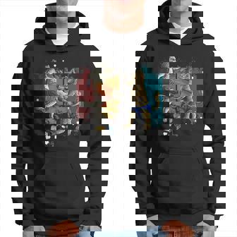 Muay Thai Martial Arts Cats With Mouse Running And Cheese Hoodie - Monsterry