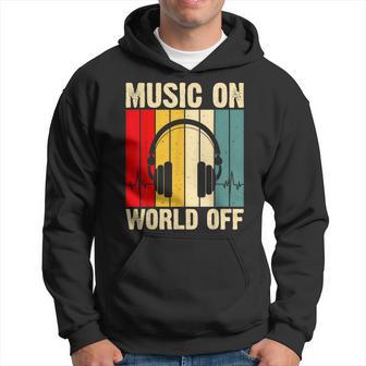 Music On World Off Hoodie - Thegiftio UK
