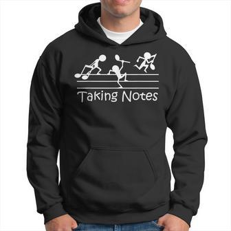 Musical Taking Notes Music Lovers Vintage Teachers Hoodie - Thegiftio UK