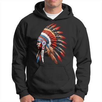 Native American Indian Chief Headdress Indigenous Boys Hoodie - Thegiftio UK