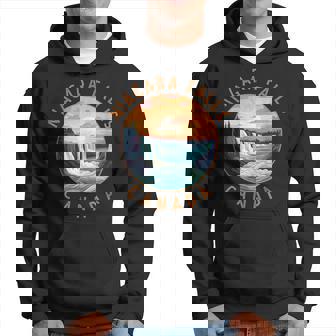Niagara Falls Canada Retro Distressed Circle Vintage Hoodie | Seseable CA