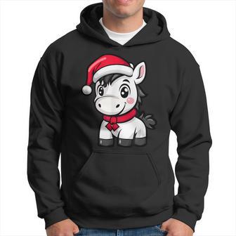 Niedlicher Weihnachtspferd-Comic Kapuzenpullover - Geschenkecke