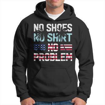 No Shoes No Problem Coconut Tree Country Music Hoodie - Thegiftio UK