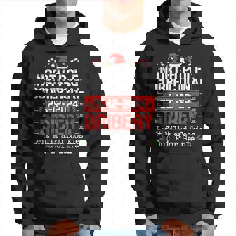 North Pole Correctional Bribery Matching Family Christmas Hoodie | Mazezy