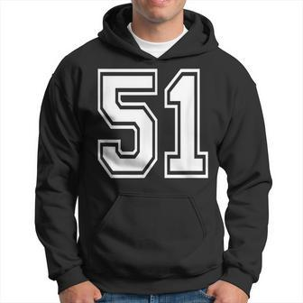 Number 51 Numbered Uniform Sports Jersey Team 51St Birthday Hoodie - Monsterry AU