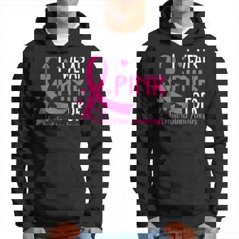 In October We Wear Pink For Breast Cancer Awareness Hoodie - Seseable