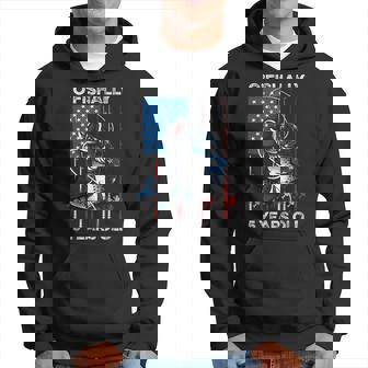 Ofishally 5 Year Old 5Th Birthday Fishing Us Flag Hoodie - Thegiftio UK