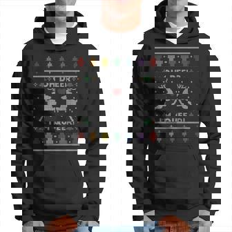 Oh Deer I''m Queer Gay Ugly Christmas Sweater Style Hoodie - Thegiftio UK