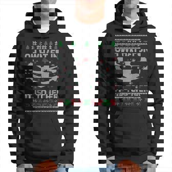 Oh What Fun It Is To Cheer Ugly Cheerleading Christmas Hoodie | Mazezy
