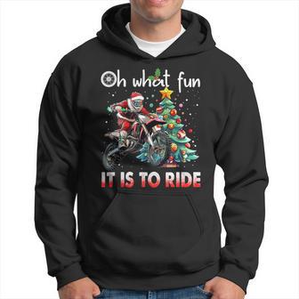 Oh What Fun It Is To Ride Motocross Christmas Hoodie - Monsterry