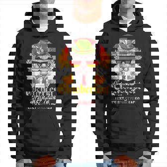 Oktoberfest Drinking Team Let's Get Schnitzel Faced Cat Men Hoodie - Thegiftio UK