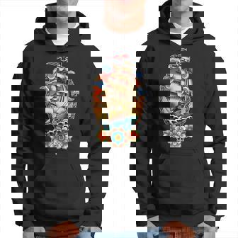 Old School Traditional Tattoo Flash Clipper Ship Hoodie - Thegiftio UK