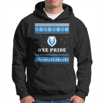 One Pride Lions Head Ugly Christmas Sweater Hoodie - Thegiftio UK