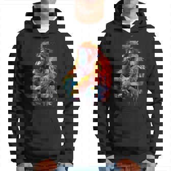 Orangutan Monkey Colourful Artistic Orangutans Hoodie - Thegiftio