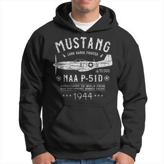 P-51 Mustang North American Aviation Ww2 P51 Fighter Plane Hoodie - Thegiftio UK