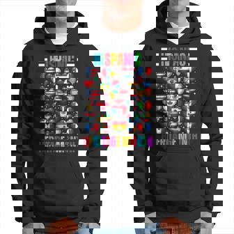 Hispanic Heritage Month Latino Countries Hands Heart Flags Hoodie - Monsterry