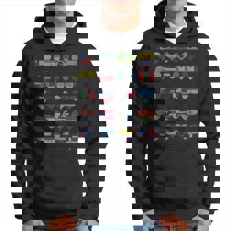 Hispanic Heritage Month Spanish Speaking Countries Heart Hoodie - Monsterry