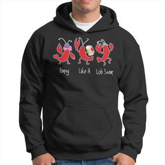 Party Like A Lob Star Lobster Music Lovers Hoodie - Thegiftio UK