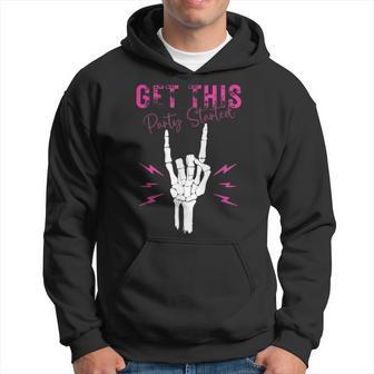 I Get This Party Started Skeleton Pink Color Tour Hoodie - Thegiftio UK