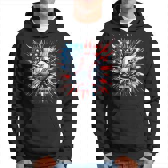 Patriotic Baseball Usa American Flag Boy 4Th Of July Hoodie - Monsterry