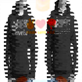 Peace Love Kansas City Peace Love Kc Retro Kc Red Hoodie - Monsterry