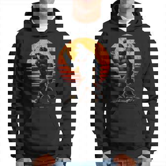 Peace Sign Bigfoot Sasquatch Sunset Graphic Big Foot Hoodie - Seseable