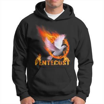 Pentecost Doves Fire Flame Holy Spirit Catholic Hoodie - Thegiftio UK