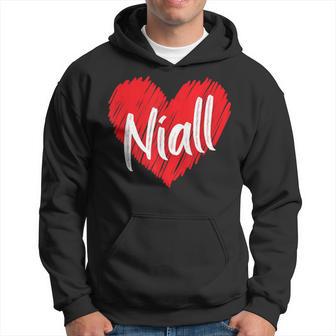 Personalized Name Niall Heart I Love Niall Hoodie - Thegiftio UK