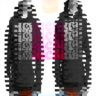Personalized Name Nicki I Love Nicki Birthday Hoodie - Thegiftio UK