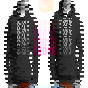 Personalized Name Troye I Love Troye Vintage Hoodie - Thegiftio UK