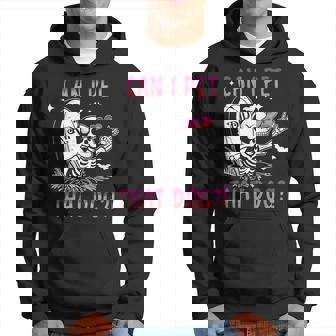 Can I Pet That Dog Skeleton Halloween Hoodie - Monsterry