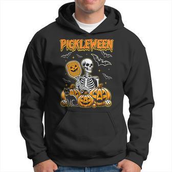 Pickleween Halloween Scary Sekeleton Pickleball Players Hoodie - Thegiftio UK