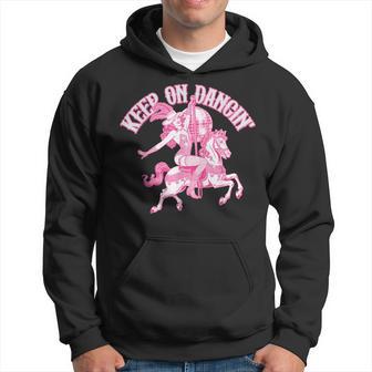 Pink Disco Party Pony Club Keep On Dancing Cowgirl Western Hoodie - Thegiftio UK