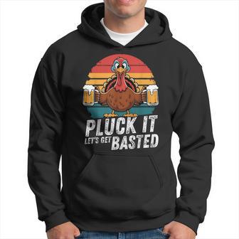 Pluck It Let's Get Basted Beer Thanksgiving Holiday Hoodie - Thegiftio UK