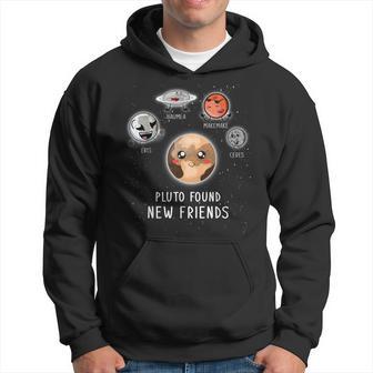 Pluto Found New Friend Planet Face Hoodie - Thegiftio UK