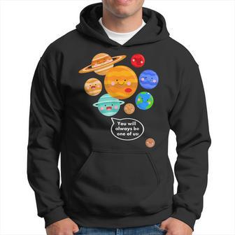 Pluto Planet Cartoon Planets Never Forget Pluto S Kapuzenpullover - Geschenkecke