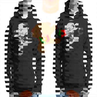 Portugal Flag Dabbing Dog Portuguese Soccer Player Portugal Hoodie - Thegiftio
