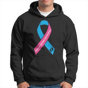 Pregnancy & Infant Loss Awareness Pink Blue Small Ribbon Hoodie - Thegiftio UK