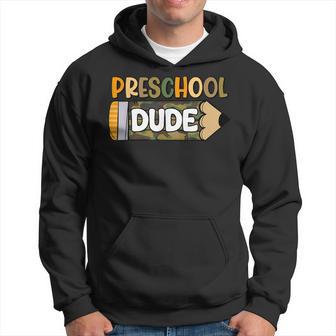 Preschool Dude Boys Camouflage Camo Pencil 1St Day Of School Hoodie - Thegiftio UK