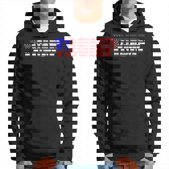 Presidente Donald Trump 2024 Grunge Invecchiato Bandiera Americana Felpa con cappuccio - Novitaregali