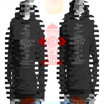 Pretend I'm A Fire Hydrant Lazy Halloween Party Easy Costume Hoodie - Thegiftio UK