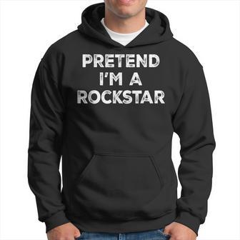 Pretend I'm A Rockstar Lazy Halloween Costume Hoodie - Thegiftio UK