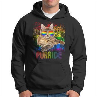 Pride Cat Purride Gay Lesbian Lgbt Awareness Lgbtq Hoodie - Thegiftio UK