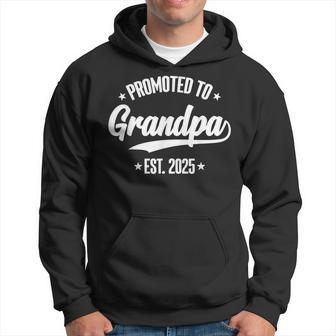 Promoted To Grandpa Est 2025 Grandfather To Be Hoodie - Thegiftio UK