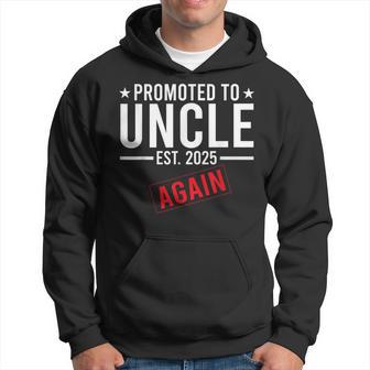 Promoted To Uncle Again 2025 Baby Announcement Uncle Hoodie - Thegiftio UK